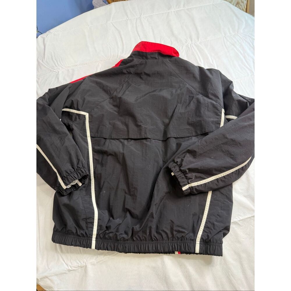 Speedo Stanford Cardinal Vintage Red Black Full Zip Windbreaker Jacket Size XL - Picture 12 of 13